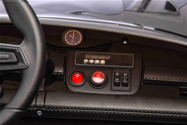 Porsche Taycan Turbo S Elbil för barn 21,6V med gummihjul+lädersäte-8