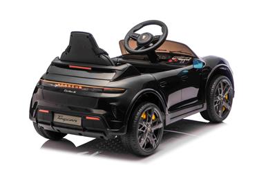 Porsche Taycan Turbo S elbil till barn Svart 10,8v m/Gummihjul, 2.4G-11