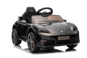 Porsche Taycan Turbo S elbil till barn Svart 10,8v m/Gummihjul, 2.4G-13