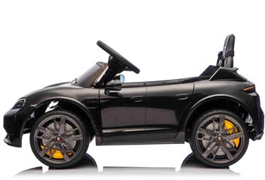 Porsche Taycan Turbo S elbil till barn Svart 10,8v m/Gummihjul, 2.4G-5