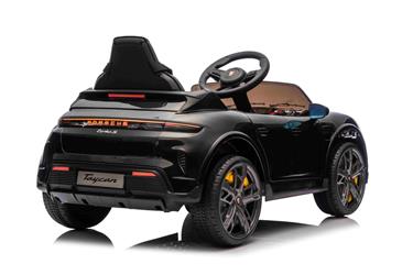 Porsche Taycan Turbo S elbil till barn Svart 10,8v m/Gummihjul, 2.4G-7