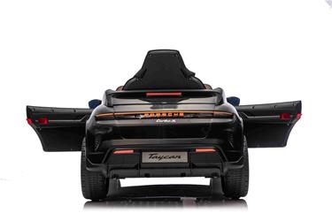 Porsche Taycan Turbo S elbil till barn Svart 10,8v m/Gummihjul, 2.4G-8