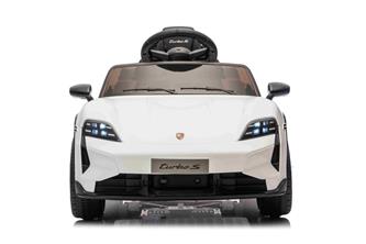 Porsche Taycan Turbo S elbil till barn Vit 10,8v m/Gummihjul, 2.4G-12
