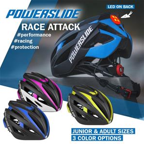 Powerslide Race Attack Blue Hjälm med LED Ljus-9