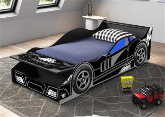 Racing Junior Bil säng i Trä, Svart (140 cm)-2