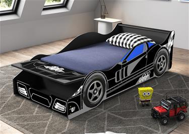 Racing Junior Bil säng i Trä, Svart (140 cm)-2