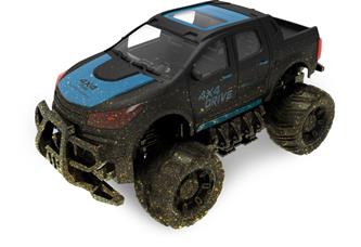 Radiostyrd Mud Off-Road Truck 1:18 Sort/Blå, 2.4G