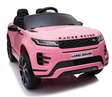 Range Rover Evoque Elbil till barn Pink m/4x12V + Gummihjul + Lädersäte