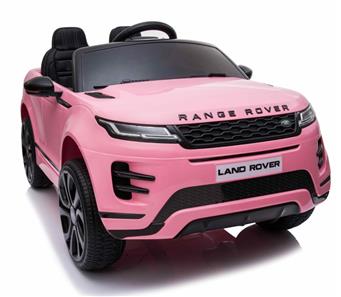 Range Rover Evoque Elbil till barn Pink m/4x12V + Gummihjul + Lädersäte
