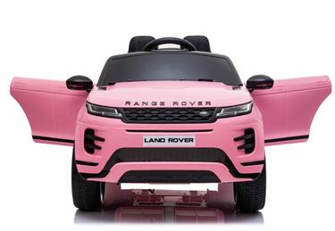 Range Rover Evoque Elbil till barn Pink m/4x12V + Gummihjul + Lädersäte-2