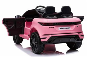 Range Rover Evoque Elbil till barn Pink m/Lithium  + 4x12V + Gummihjul-3