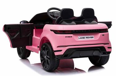 Range Rover Evoque Elbil till barn Pink m/4x12V + Gummihjul + Lädersäte-3