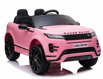 Range Rover Evoque Elbil till barn Pink m/4x12V + Gummihjul + Lädersäte-4