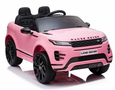 Range Rover Evoque Elbil till barn Pink m/4x12V + Gummihjul + Lädersäte-6