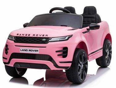 Range Rover Evoque Elbil till barn Pink m/4x12V + Gummihjul + Lädersäte-8