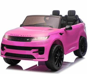 Range Rover Sport Elbil till barn Pink 21,6V m/Gummihjul + Lädersäte