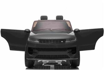 Range Rover Sport Elbil till barn Svart m/Lithium + Gummihjul + Lädersäte-2