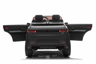 Range Rover Sport Elbil till barn Svart m/Lithium + Gummihjul + Lädersäte-9