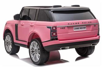 Range Rover Sport XL Elbil till barn Pink m/Lithium + Gummihjul + Lädersäte-4
