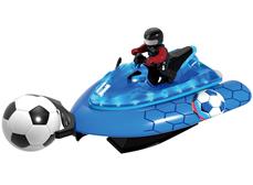 RC-fotboll motorbåt 2,4 GHz med ljus och vattensprut – Blå