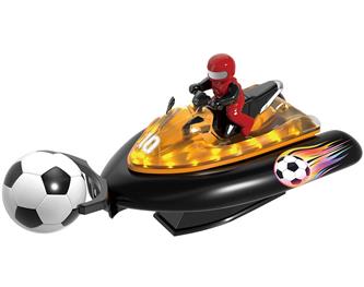 RC-fotboll motorbåt 2,4 GHz med ljus och vattensprut – orange