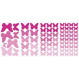 Rosa fjärilar wallstickers-3