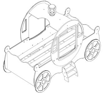 Royal Prinsesse Karet Träsäng (200 x 90 cm)-3