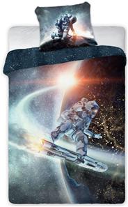 Rymd- och astronaut-sängkläder 140 x 200 cm – 100 % bomull