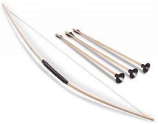 Ryttarbåge i trä askträ ca 90 cm med 3 pilar (med sugpropp)