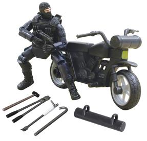 S.W.A.T. Actionfigur och Motorcykel 1:18