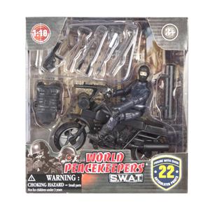 S.W.A.T. Actionfigur och Motorcykel 1:18-2