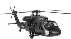 S.W.A.T. Black Hawkhelikopter m. 2 figurer 1:18