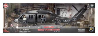 S.W.A.T. Black Hawkhelikopter m. 4 figurer 1:18-2