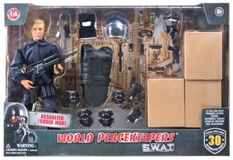 S.W.A.T. Cover Man Polis Figur Delux paket 30,5cm-2