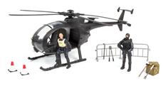 S.W.A.T. Helikopter m. tillbehör + 2 figurer 1:18