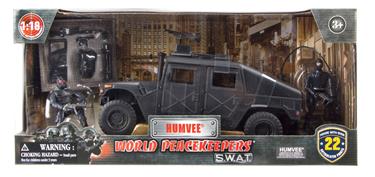 S.W.A.T. Humvee  m. tillbehör +2 figurer 1:18-2