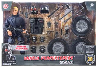 S.W.A.T. Pick-upman  Polis figur Deluxpaket 30,5cm-2