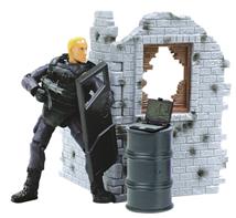 S.W.A.T. Police Actionfigur med vägg Typ A 1:18