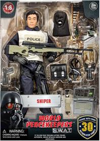 S.W.A.T. Sniper Politi Action Figur 30,5cm-2