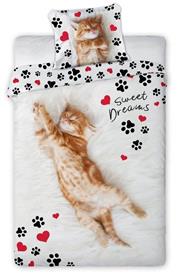 Sängkläder med kattmotiv ”Sweet Dreams” – 100 procent bomull