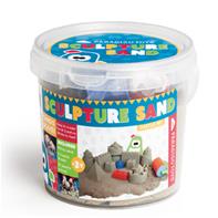 Sandskulpturer - 900g formbar leksand + slottsformar