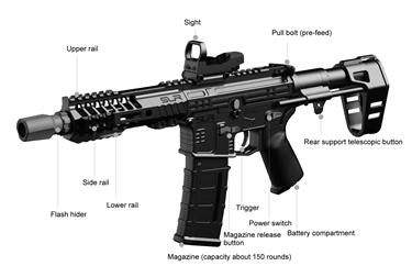  SembyTac SLR Gel Blaster, svart-2