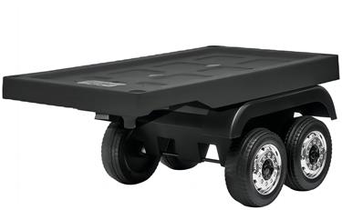 Släpvagn till Scania R och Mercedes Benz Actros lastbil, Svart