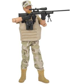 Sniper Desert Militär actionfigur 30,5cm m. tillbehör