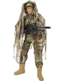 Sniper Jungle Militär actionfigur 30,5cm m. tillbehör