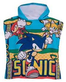 Sonic poncho-badhandduk med huva - 100 procent bomull