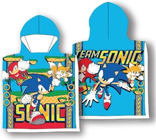 Sonic poncho-badhandduk med huva - 100 procent bomull-3