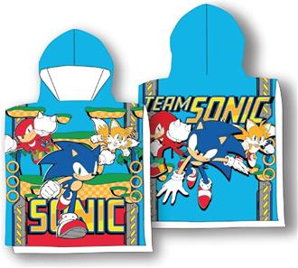 Sonic poncho-badhandduk med huva - 100 procent bomull-3