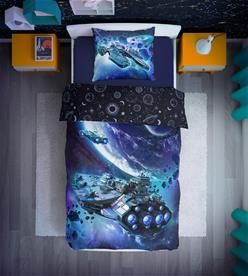 Space Rum sängkläder 140x200 cm – 100 procent bomull-2