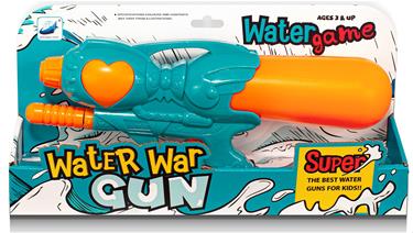 Space vattenpistol med pump, 33 cm – orange/turkos